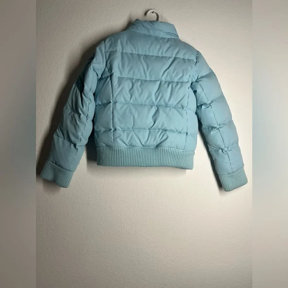 Gap Kids Girls Blue Puffer Coat Fleece Outerwear Size M(8) No Hood See Desc